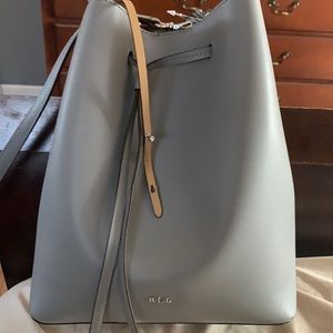 Ralph Lauren gray bag I added dimensions